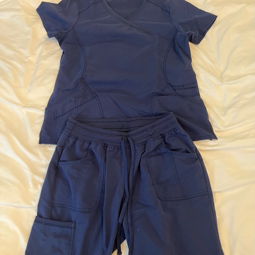 Navy Blue Scrub Set